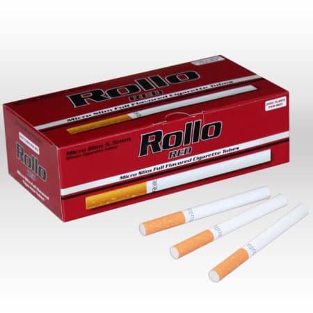 Tube a cigarette micro slim rollo rouge