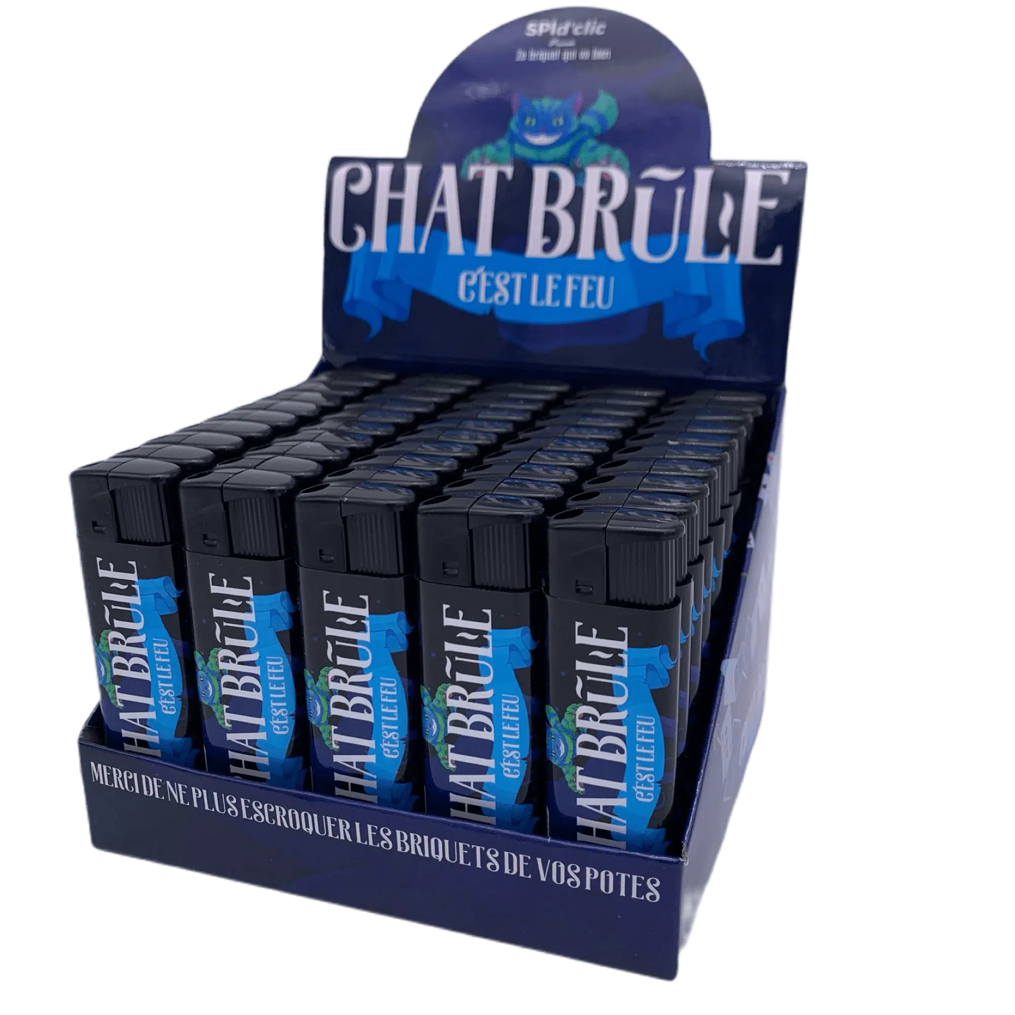 Boite briquet chat brule