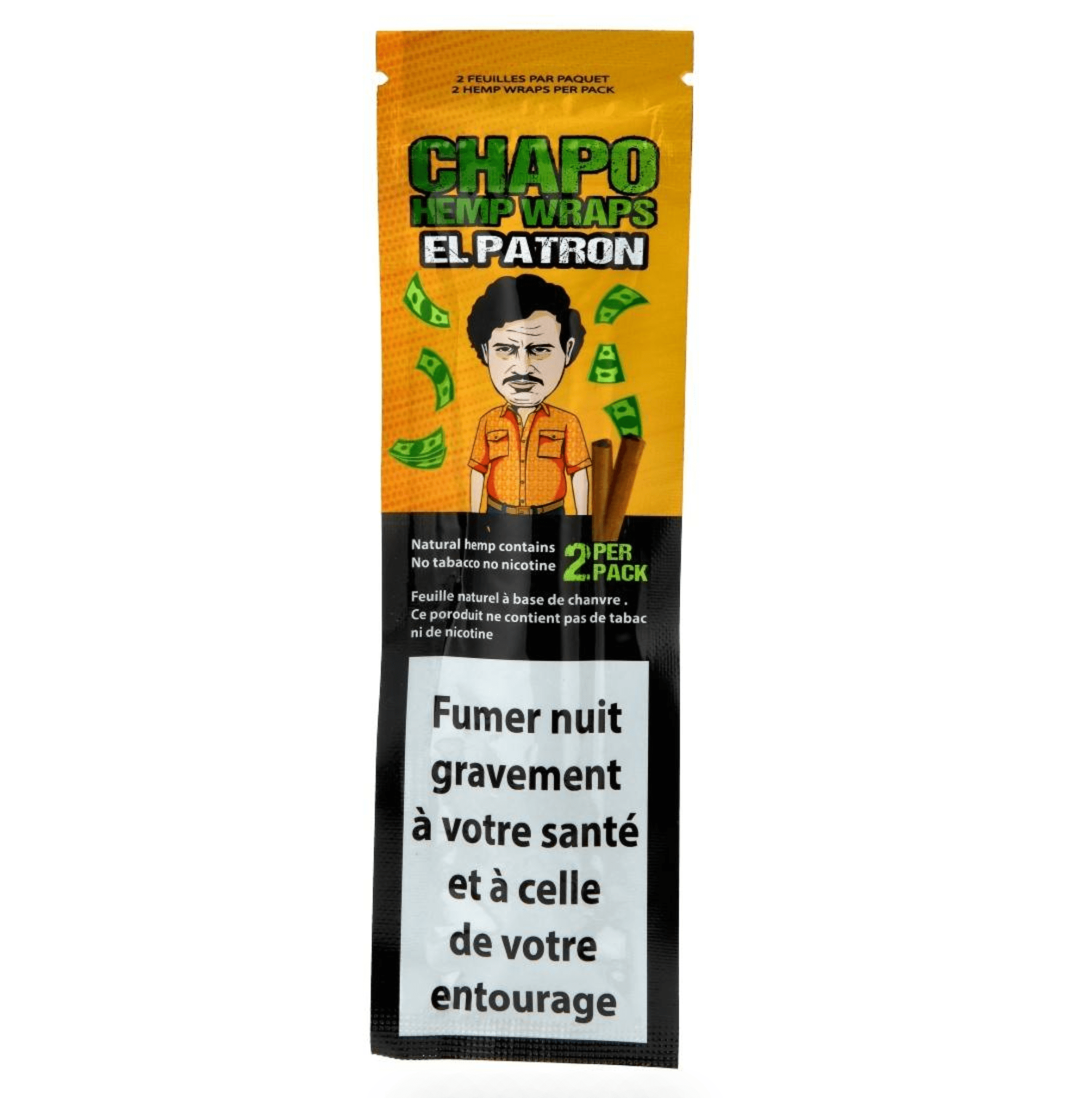 Blunt sans tabac Chapo El Patron Orange Peche