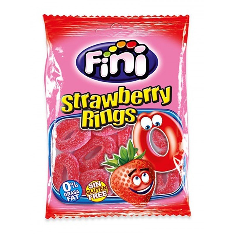 Bonbon Fini Anneaux Fraise (12 sachets de 90g)