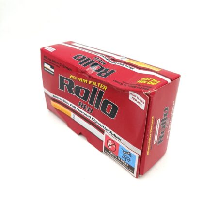 [Boite écrasée] 200 Tubes Micro Slim Rollo Rouge (5.5mm)