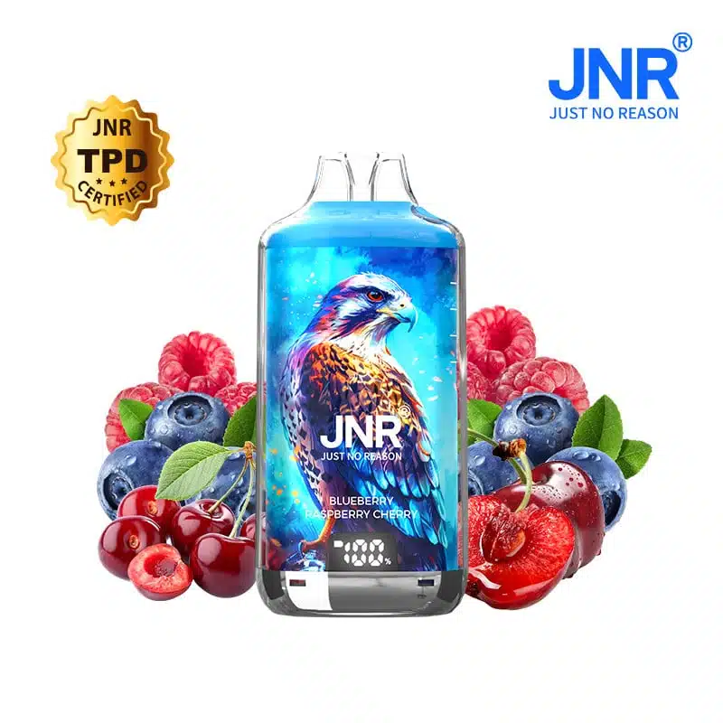 JNR Falcon 28000 Puff Rechargeable Blueberry Raspberry Cherry 2% Nicotine (100% légale)
