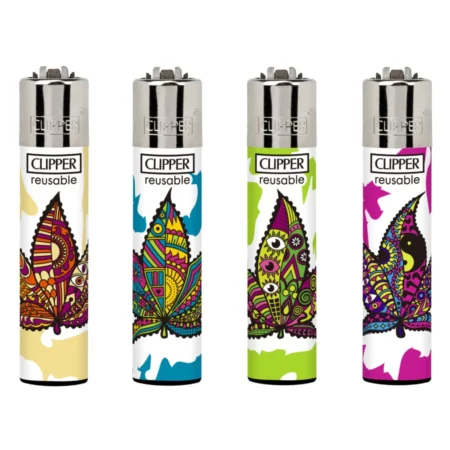 4 x Briquet Clipper Trippy Leaves