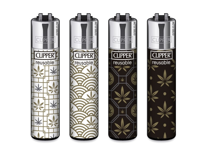 4 x Briquet Clipper Leaves Tiles