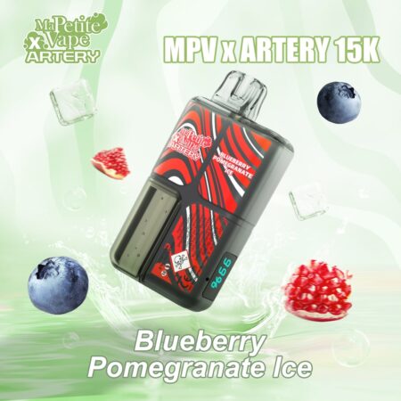 X Artery 15000 Puff Ma Petite Vape Blueberry Pomegranate Ice 2% Nicotine (100% Légale)
