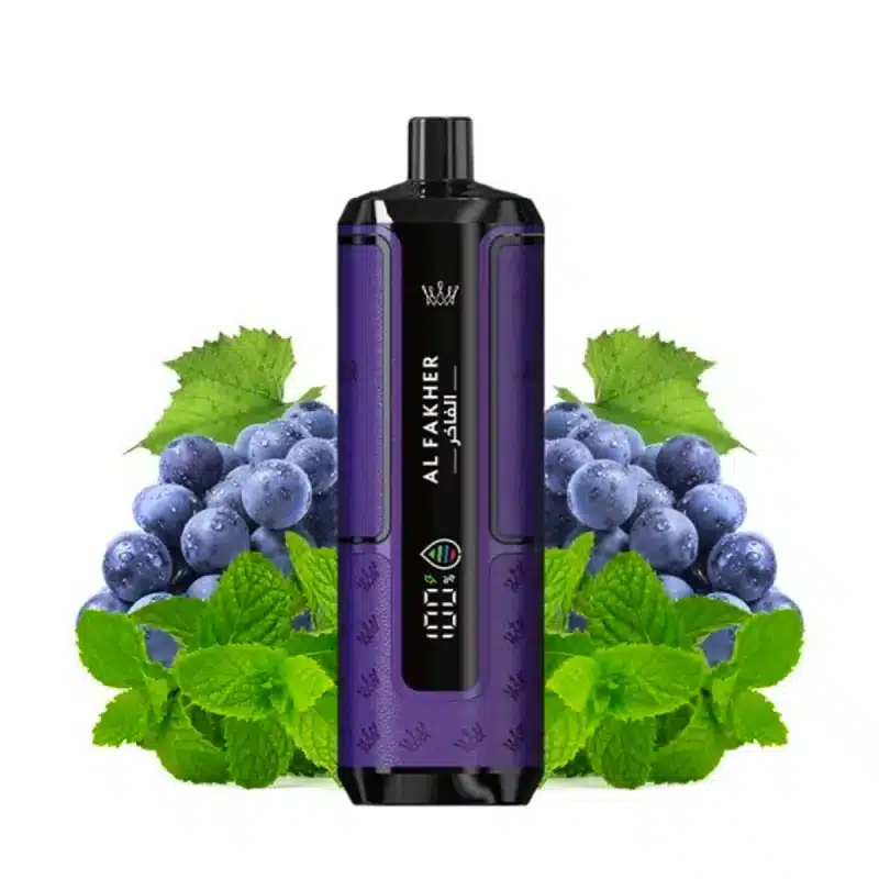 Puff Al Fakher Hyper Max 30k 6% – Grape Mint (100% légale)