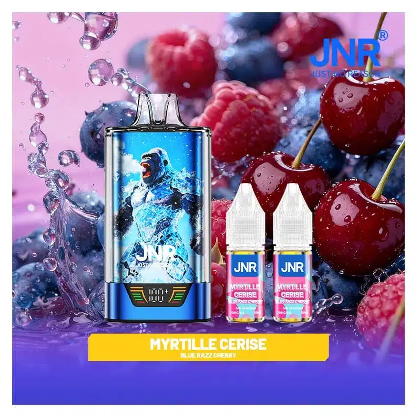 JNR Gorilla X 43000 Puffs 2% Nicotine – Blue Razz Cherry – Image 2