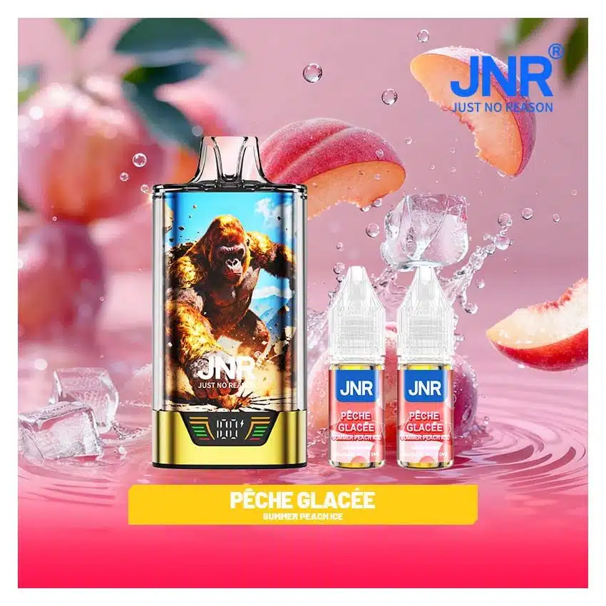 JNR Gorilla X 43000 Puffs 2% Nicotine – Summer Peach Ice – Image 2