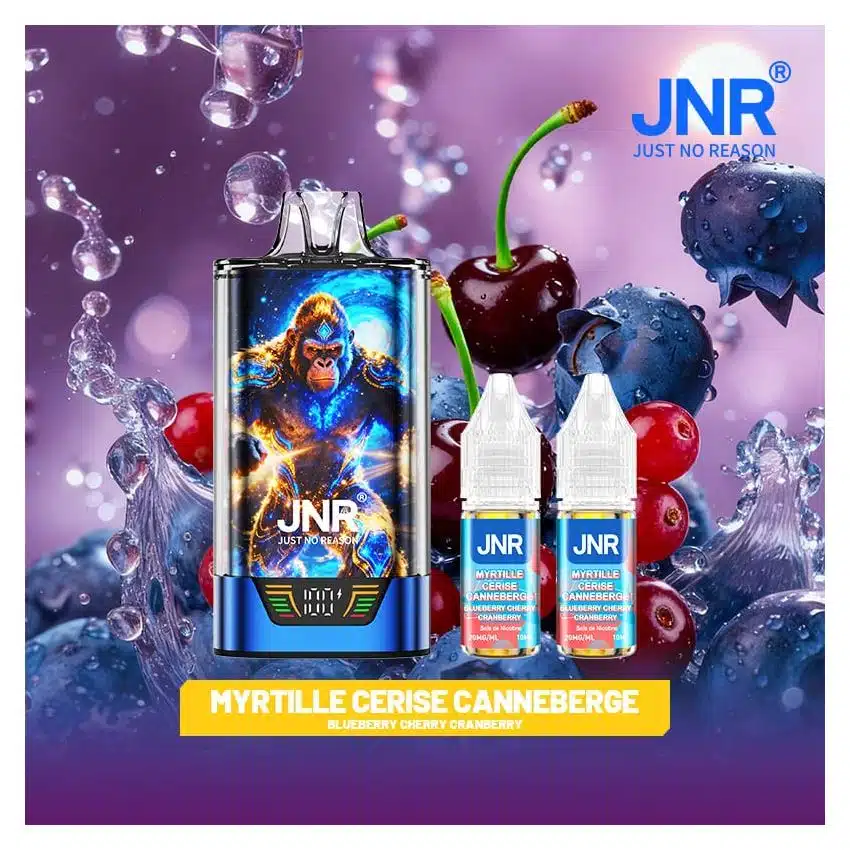 JNR Gorilla X 43000 Puffs 2% Nicotine – Blueberry Cherry Cranberry – Image 2
