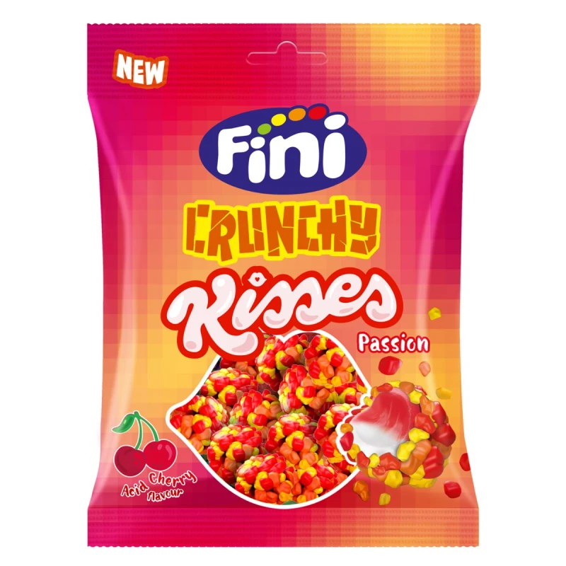 Bonbon Fini Crunchy Kisses Passion (12 sachets de 90g)