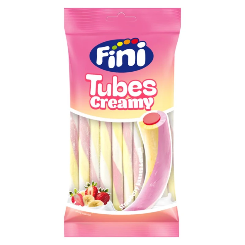 Bonbon Fini Tubes Creamy Fraise Banane (12 sachets de 90g)