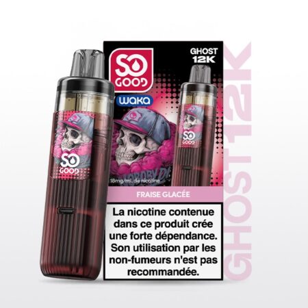 Puff So Good Ghost 12k Fraise Glacée 18mg Nicotine (100% légale)