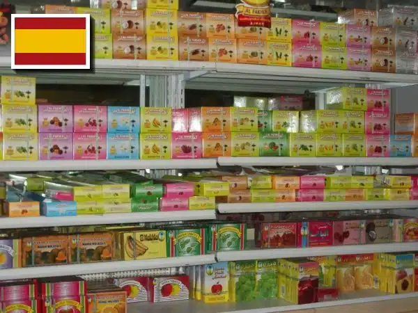 Rayon de tabac a chicha et drapeau espagnol