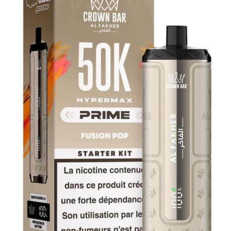 Puff Hypermax Prime 50K Crown Bar Al Fakher Nicotine : 6 mg - Saveur : Fusion Pop