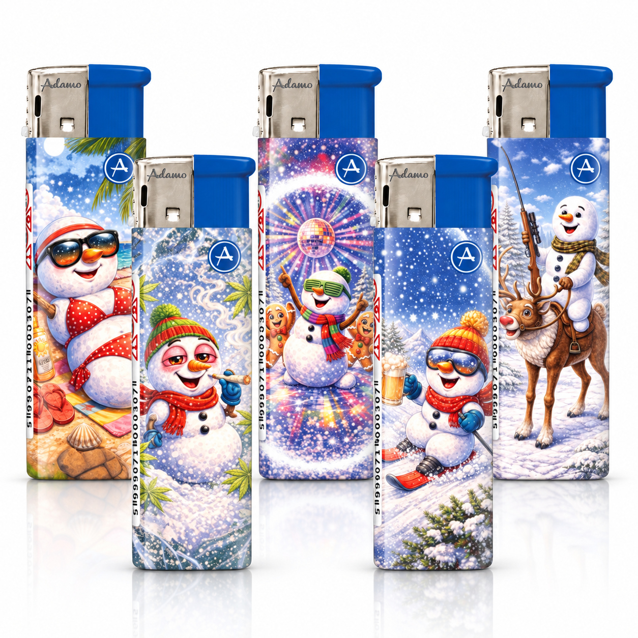 5 x Briquet électronique Winter Funny