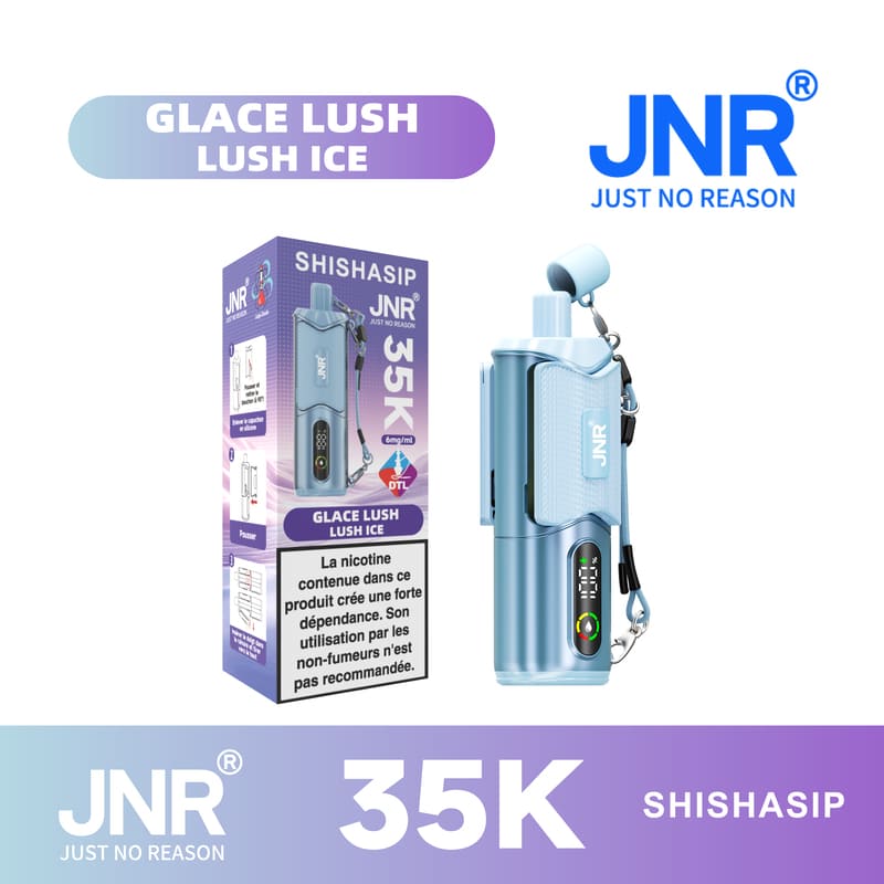 Puff JNR Shishasip Lush Ice 0,6% Nicotine (100% légale)