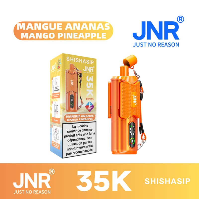 Puff JNR Shishasip Mango Pineapple 0,6% Nicotine (100% légale)