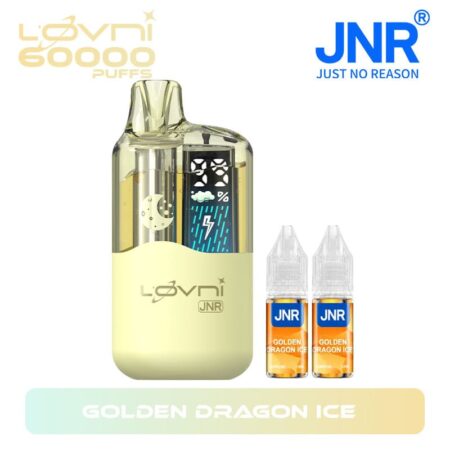 Puff JNR l'Ovni 60k Golden Dragon Ice 2% Nicotine (100% légale)