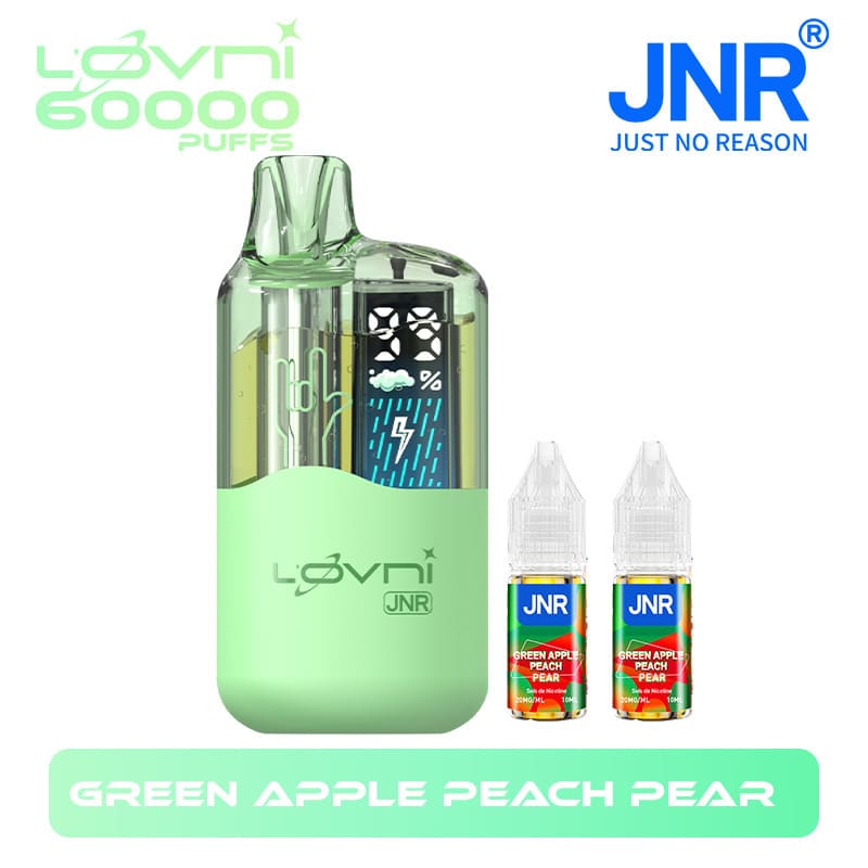 Puff JNR l'Ovni 60k Green Apple Peach Pear 2% Nicotine (100% légale)